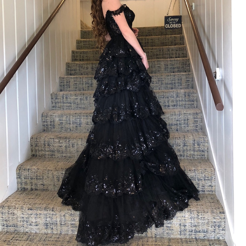 Sherri Hill Black 55500 prom dress